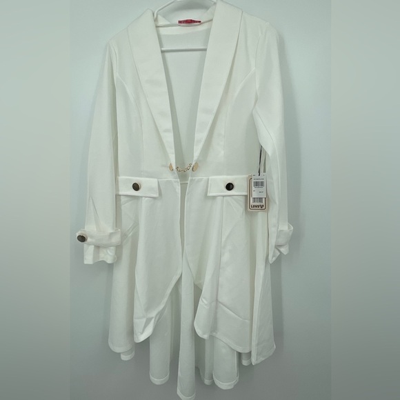 Women’s Cardigan Duster Long Sleeve Jacket Sz M NWT blazer romantic - Picture 1 of 4